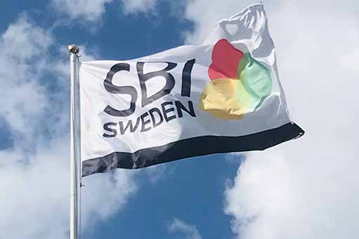 The flag of SBI Sweden