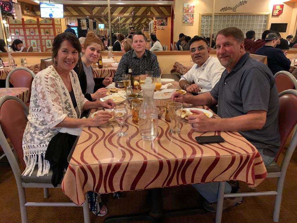 Bill and Jody having a lunch with the SBI crew
